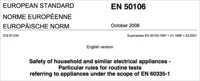 Routine test - EN 50106 example
