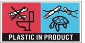 single use plastics icon of tampon and tampon applicator