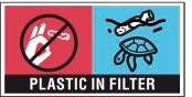 single use plastic icon of plastic in filter cigarettes